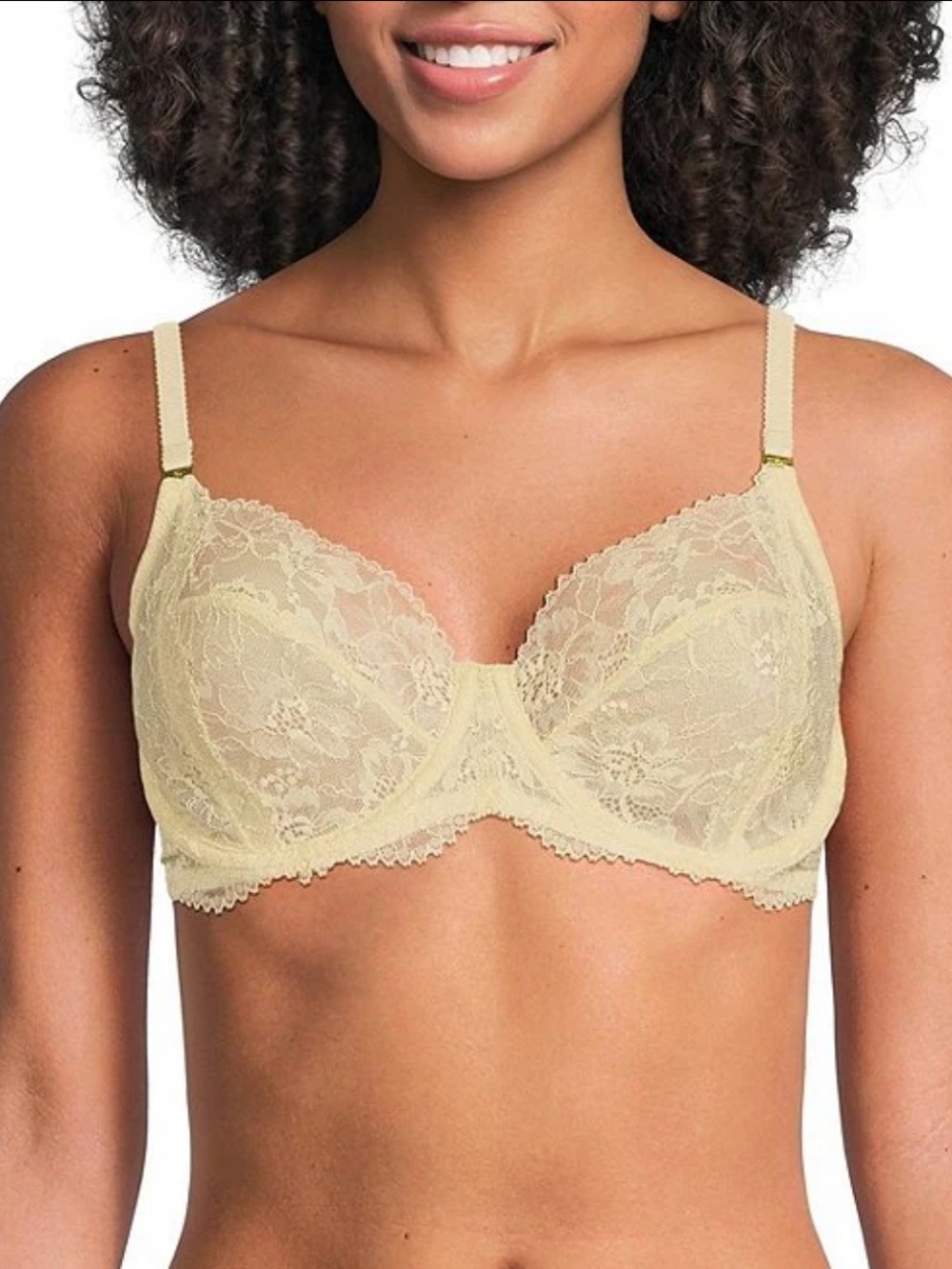 Lauren Ralph Lauren Lace Bra Lemon Chiffon 36B NWT $62